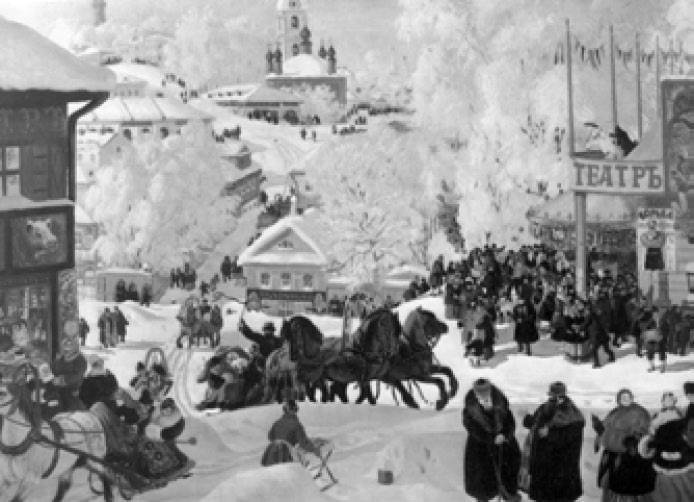 Масленица. Худ. Б. Кустодиев. 1919 Масленица. Худ. Б. Кустодиев. 1919